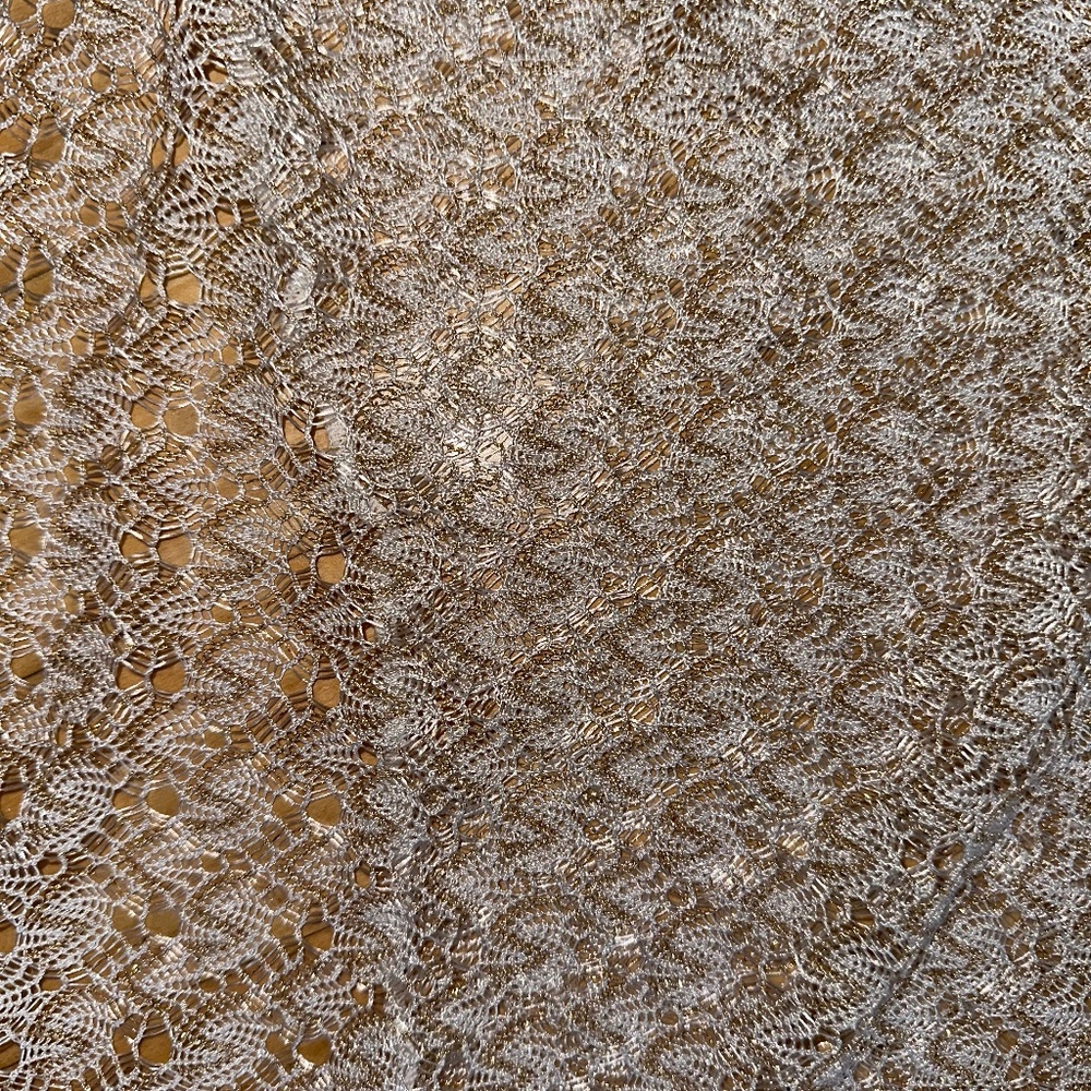 BECCA Rebecca Virtue Gold/Cream swim coverup, XS, GD1108 - Picture 10 of 10